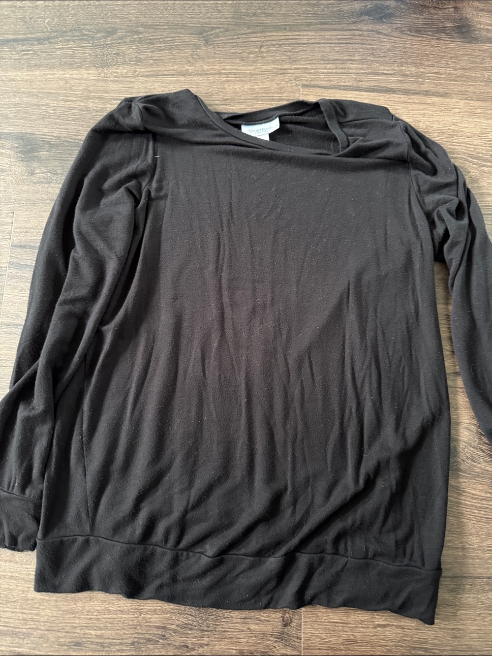 Motherhood Maternity Black Long Sleeve Lightweight Top